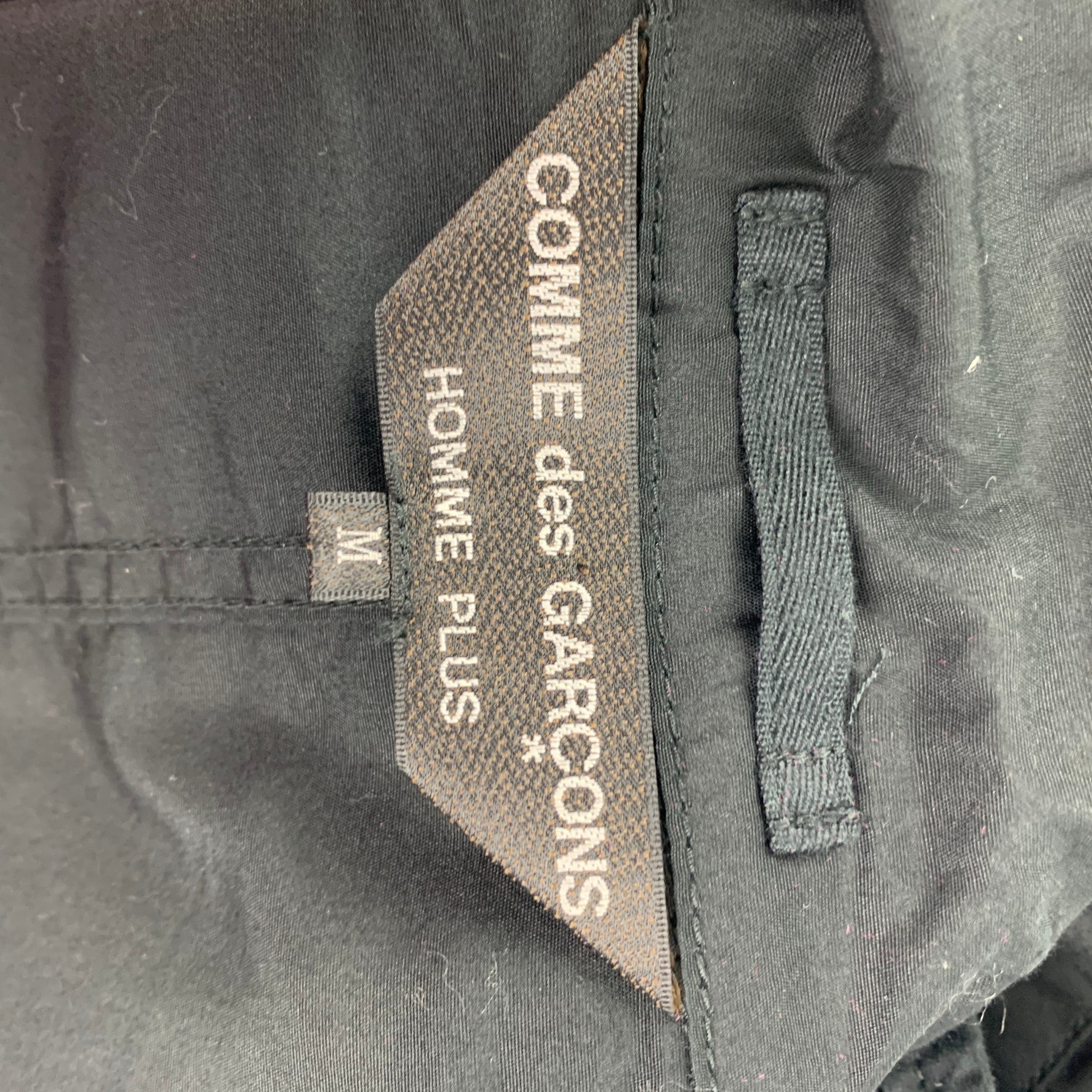 COMME des GARCONS HOMME PLUS Size M Black Cotton Cut Out Sleeves Jacket