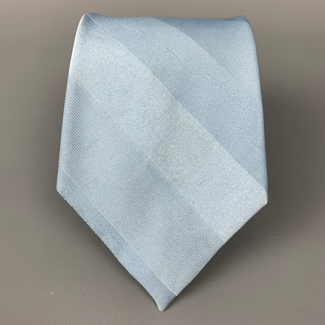 vintage TONINO FIRENZE Cravate en polyester bicolore bleu clair