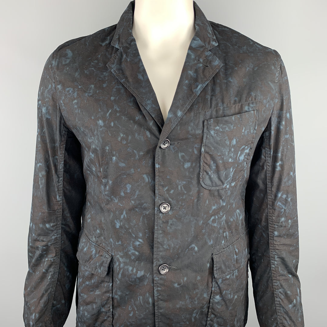 ENGINEERED GARMENTS Size 42 Navy Marbled Cotton Notch Lapel Sport Coat