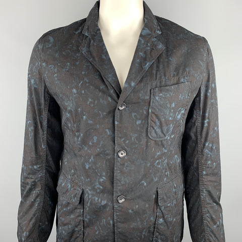 ENGINEERED GARMENTS Size 42 Navy Marbled Cotton Notch Lapel Sport Coat