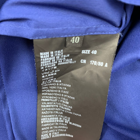 PRADA Chemisier à cravate en coton mélangé cobalt taille 4