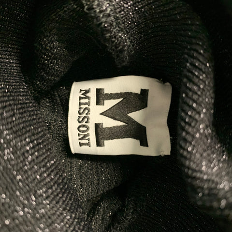 M MISSONI Size L Black Metallic Turtleneck  Pullover