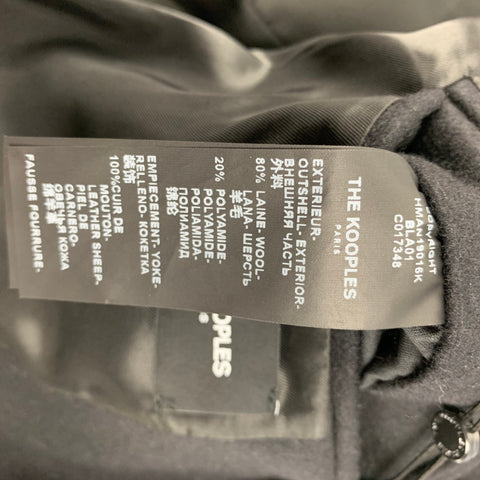 THE KOOPLES Manteau en laine polyamide noir taille S