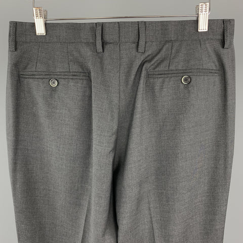 ETRO Size 34 x 35 Dark Gray Lana Wool Dress Pants