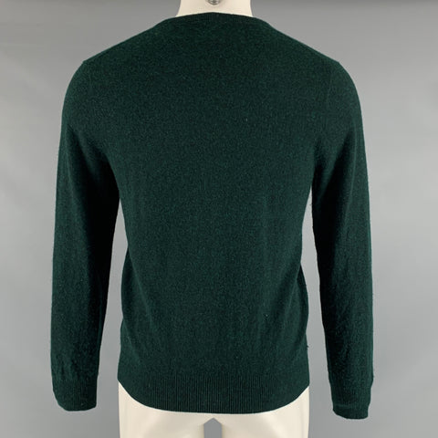 J.CREW Size S Green Heather Cashmere V-Neck Pullover