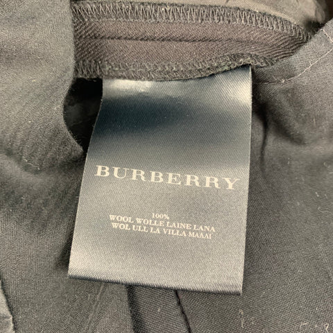 BURBERRY PRORSUM Size 34 Black Wool Button Fly Dress Pants