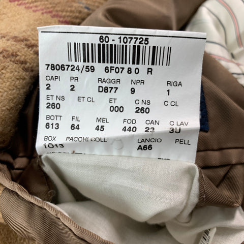 POLO by RALPH LAUREN Size 42 Beige Brown Plaid Single Breasted Sport Coat