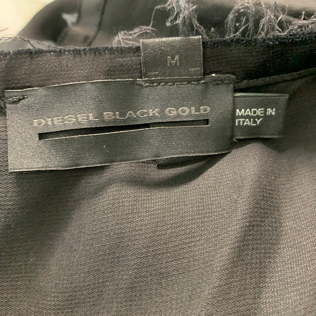 DIESEL Size M Black Rayon Blend Sleeveless Jumpsuits