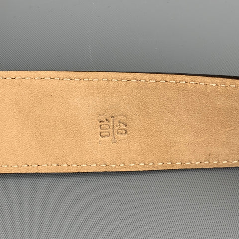 TARDINI Size 40 Black Textured Alligator Leather Belt
