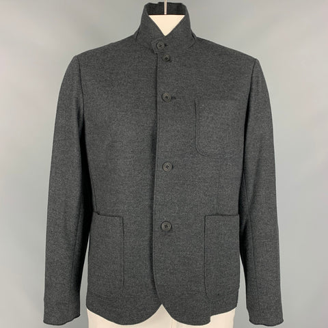RAG & BONE Size L Charcoal Wool Buttoned Prospect Cardigan Jacket