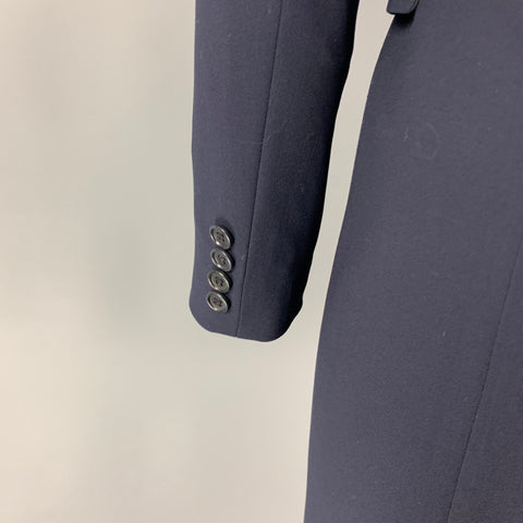 RALPH LAUREN Size 6 Navy Wool Double Breasted Coat