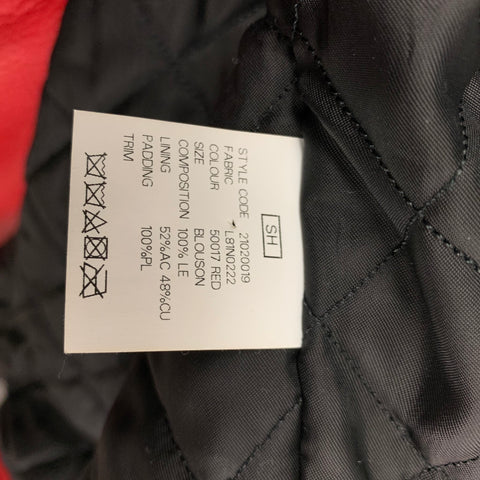 BELSTAFF Size S Red Leather Racing Perfecto Blouson Motorcycle Jacket
