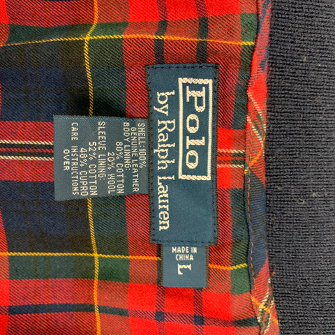 POLO by RALPH LAUREN Size L Brown Navy Suede Jacket