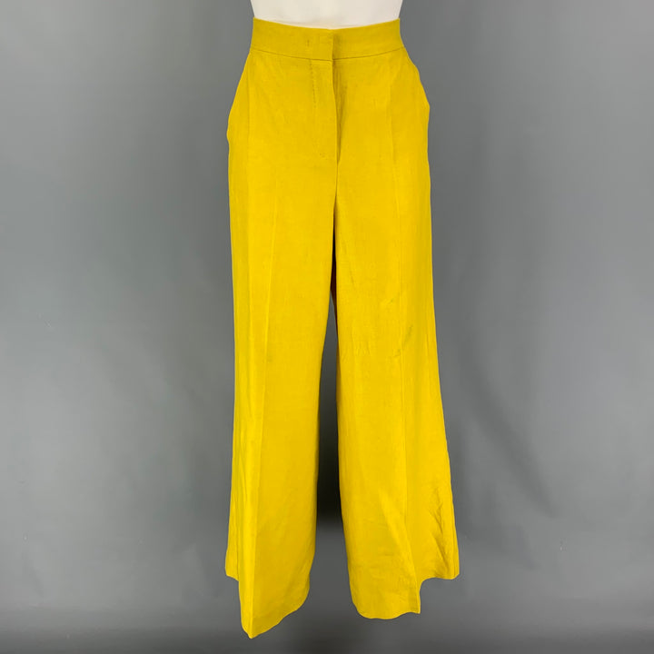 MAX MARA Size S Yellow High Waisted Dress Pants