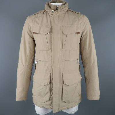 RALPH LAUREN S Khaki Nylon Zip & Snaps Jacket