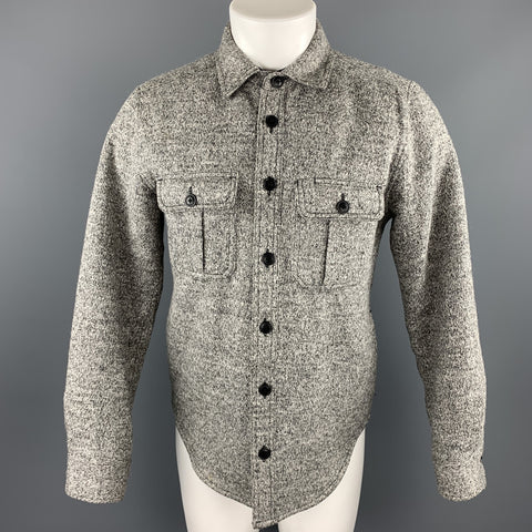 SATURDAYS SURF NYC Size M Grey Heather Acrylic / Wool Shirt Jacket