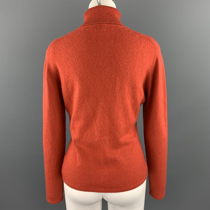 TSE Size L Coral Knitted Cashmere Turtleneck Sweater