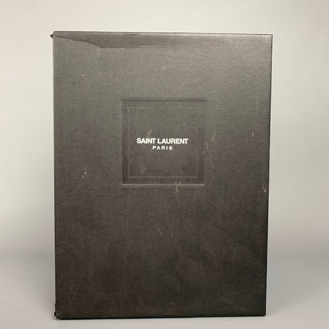 SAINT LAURENT Size 10 Grey Fringe Suede High Top Sneakers