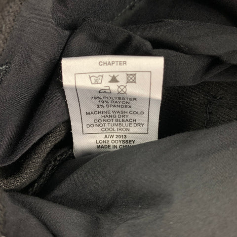 CHAPTER Size 34 Black Polyester Blend Drop-Crotch Casual Pants