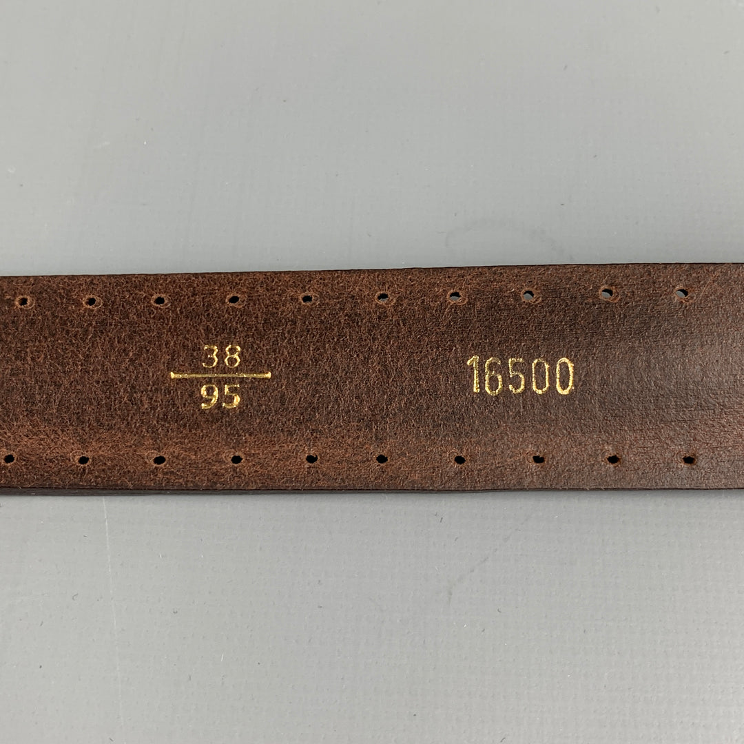 DUCHAMP Size 38 Brown Perforated Leather Belt