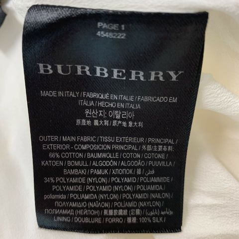 BURBERRY Size 4 White Multi-Color Cotton Nylon Tie Dye Maxi Long Skirt