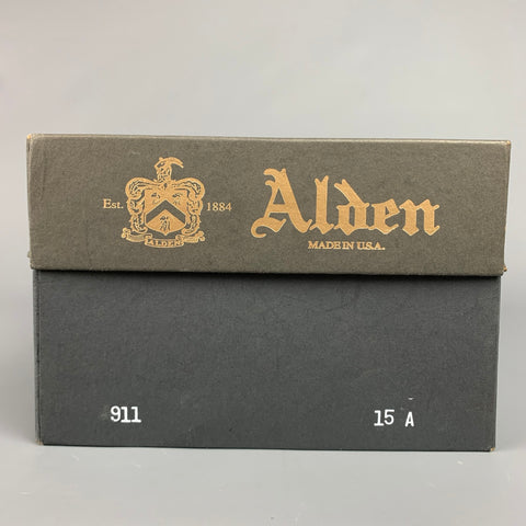 ALDEN 911 Taille 15 Chaussures à lacets en cuir perforé cognac marron