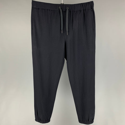 RAG & BONE Size L Navy Wool Elastic Waistband Casual Pants