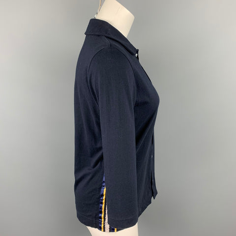 COMME des GARCONS TRICOT Taille M Cardigan en coton à rayures marine