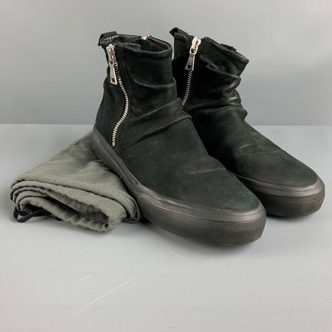 JOHN VARVATOS Size 8.5 Black Leather Side Zipper Boots