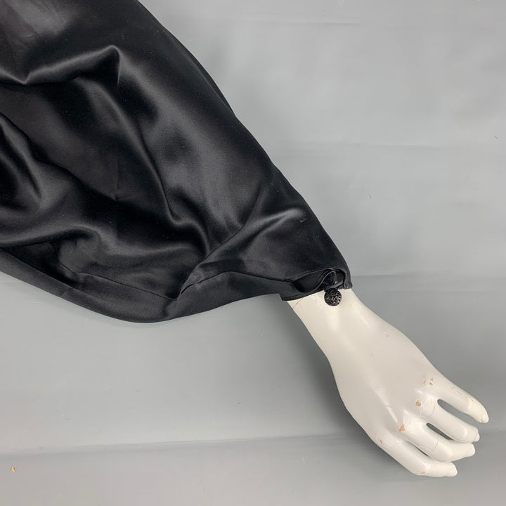 JEAN PAUL GAULTIER FEMME Size One Size Black Satin Oversized Sleeves