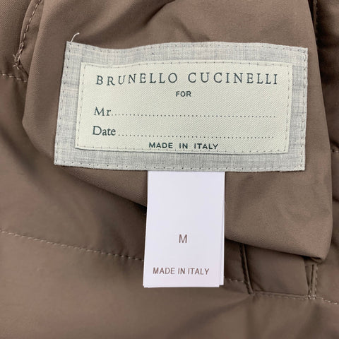 BRUNELLO CUCINELLI Size M Light Grey Quilted Wool Reversible Vest