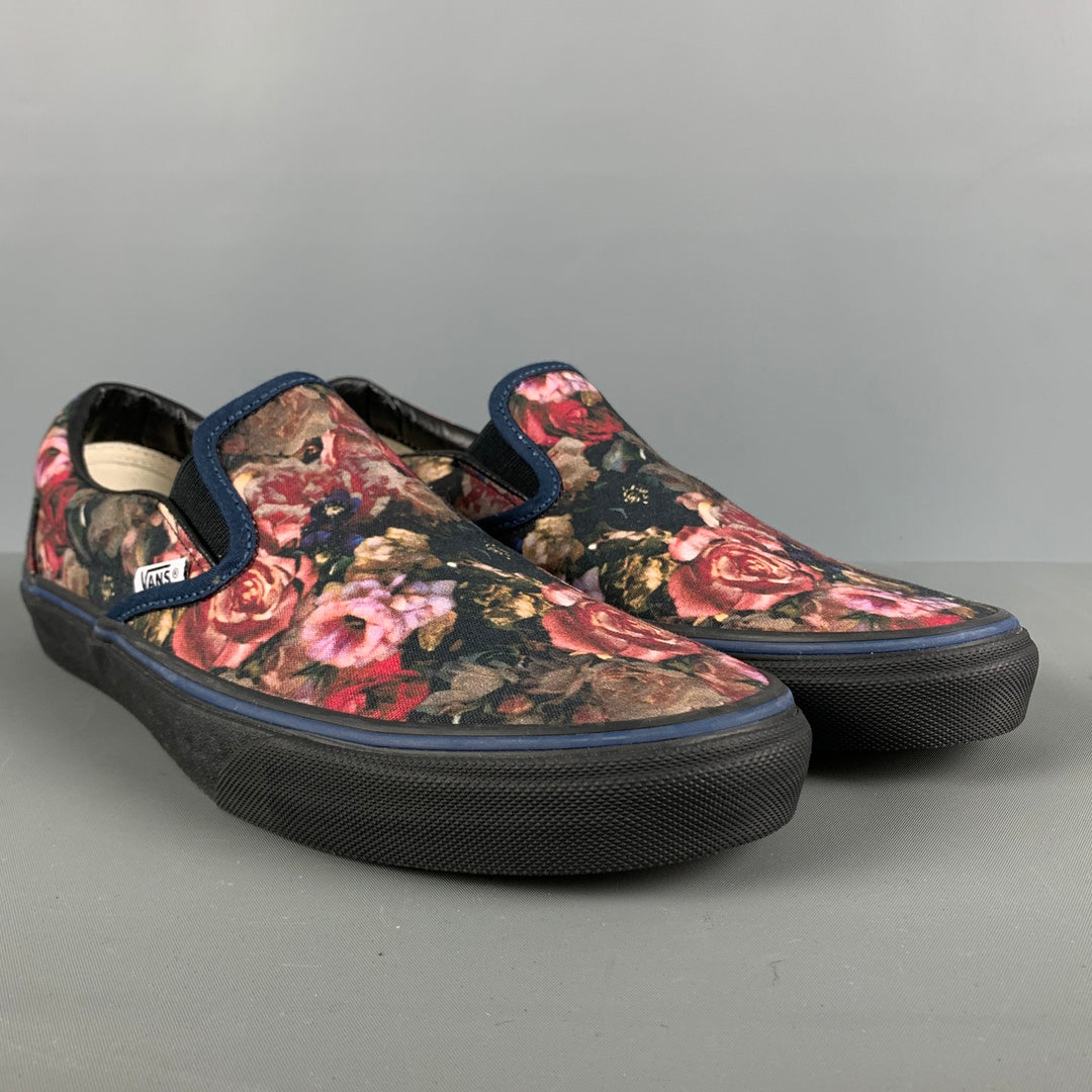 VANS Zapatillas sin cordones de lona floral multicolor talla 11