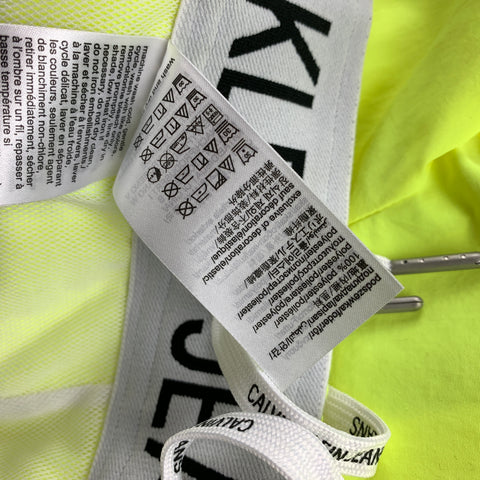 CALVIN KLEIN Pantalón de chándal con cordón de poliamida amarillo neón talla L