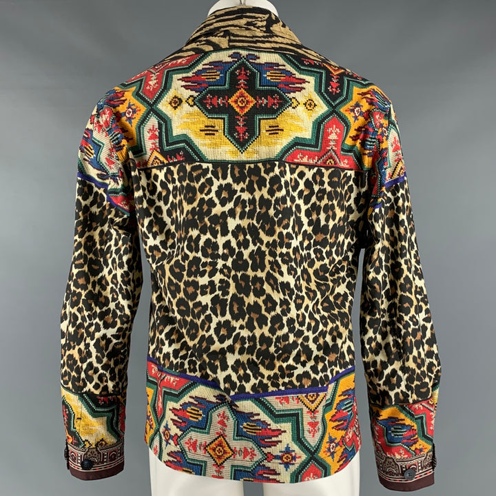 PIERRE-LOUIS MASCIA Size S Multi-Color Animal Print Jacket