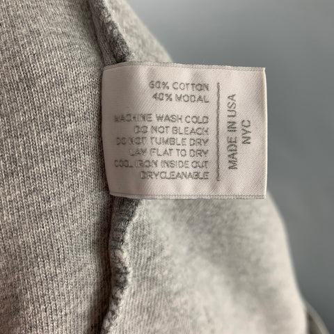 BARNEY'S NEW YORK Size S Grey Cotton / Modal 1/4 Zip Pullover