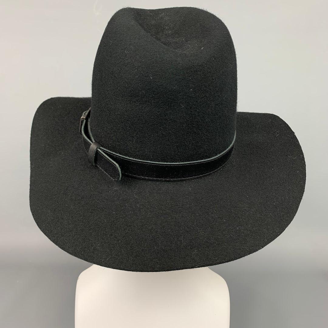 MICHAEL STARS One Size Black Wool Fedora Hat