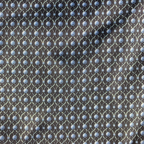 HERMES Navy Blue Dots Silk Twill Pocket Square