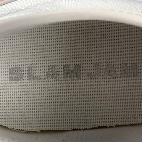CONVERSE x SLAM JAM BOSEY Size 9.5 White Canvas Low Top Silver Sneakers