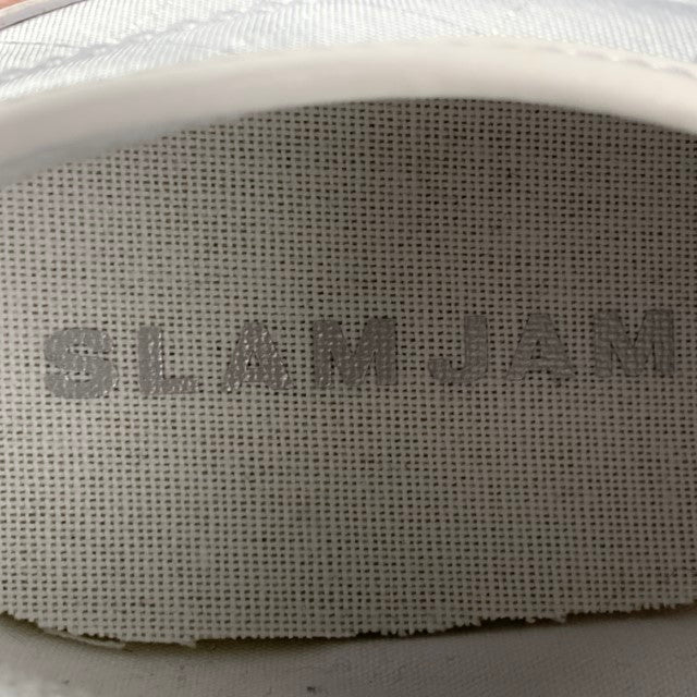 CONVERSE x SLAM JAM BOSEY Size 9.5 White Canvas Low Top Silver Sneakers