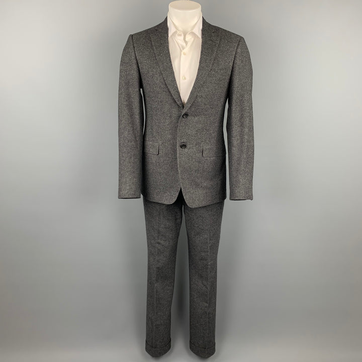 SAMUELSOHN Size 40 Regular Dark Gray Wool / Cashmere Custom Suit