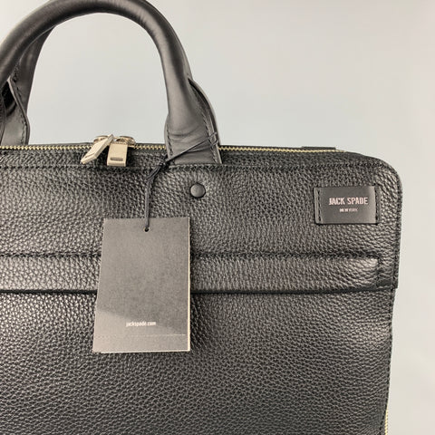 JACK SPADE Black Pebble Grain Leather Laptop Bag
