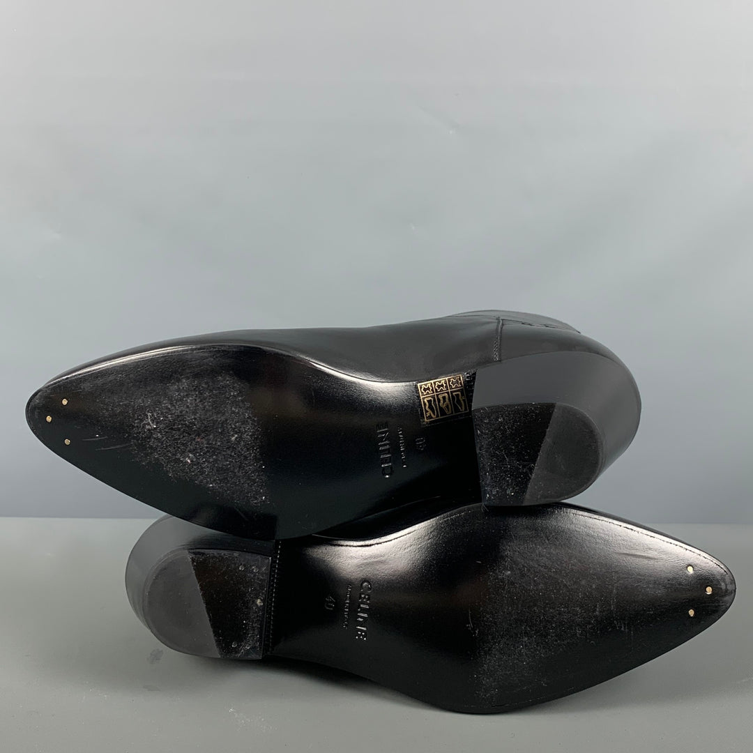 CELINE Size 8 Black Back Zip Boots