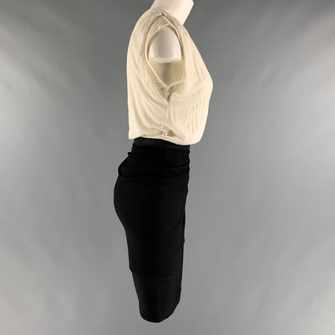 ALEXANDER WANG Taille 4 Robe sans manches blanche noire