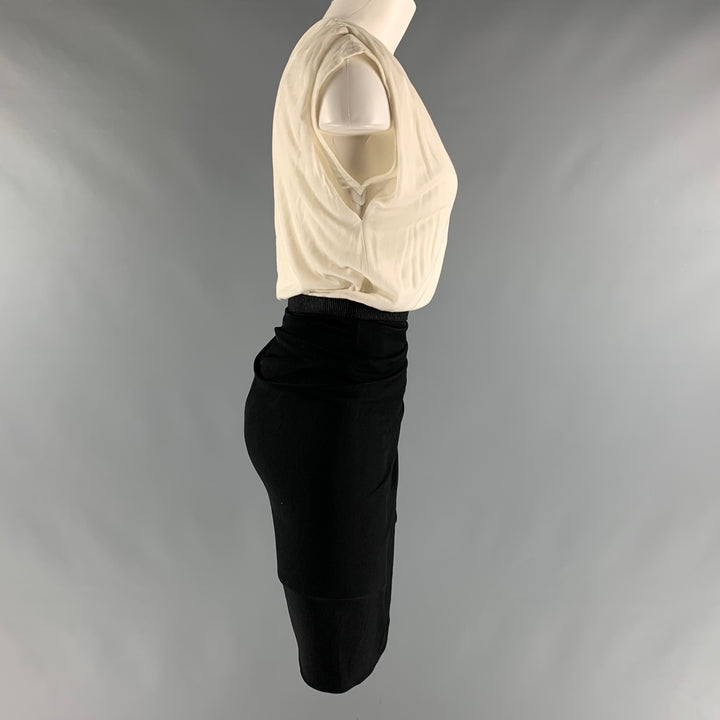 ALEXANDER WANG Size 4 White Black Sleeveless Dress
