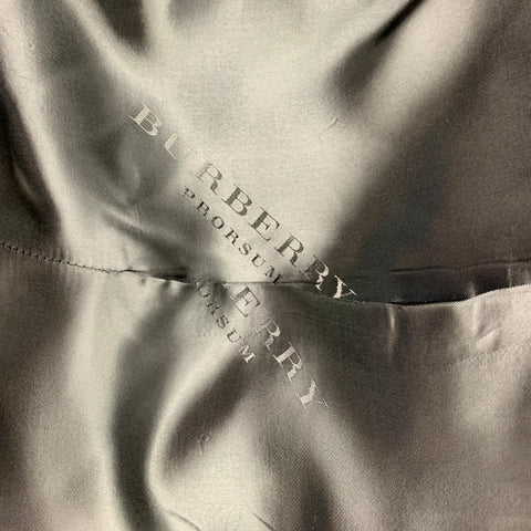 BURBERRY PRORSUM S/S 15 Size 34 Burgundy Linen Notch Lapel Suit