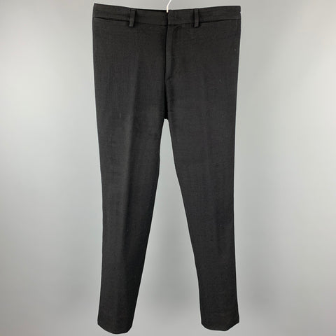 CoSTUME NATIONAL Size 30 Black Wool Zip Fly Dress Pants