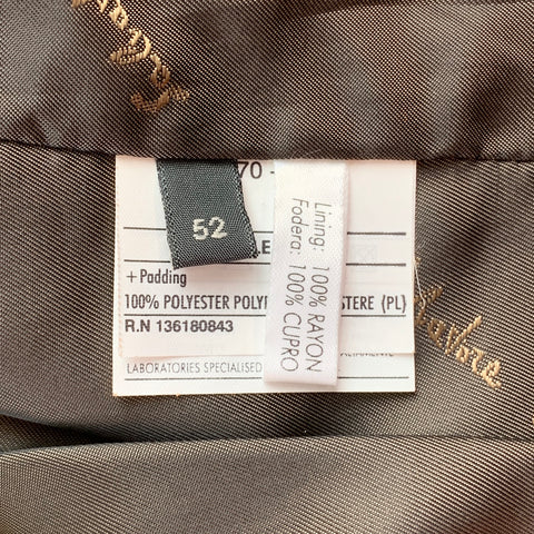 SALVATORE FERRAGAMO Size 42 Tan Suede Quilted Zip Up Hooded Vest