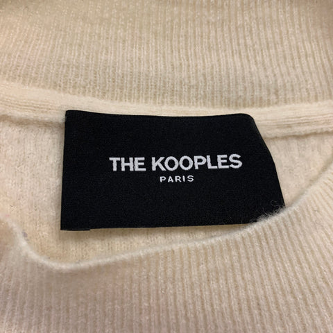 THE KOOPLES Taille M Pull à col rond en laine texturée blanc cassé en polyester