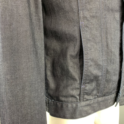 ADRIANO GOLDSCHMIED Size L Indigo Denim Cotton Snaps Trucker Jacket
