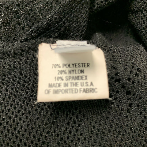 CHARLES CHANG-LIMA Size 6 Black Polyester Blend Boat Neck Black Blouse